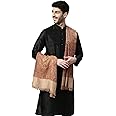 Pashmoda Wool Men Jamawar Shawl, Authentic Kashmiri Luxury Pashmina Style Shawl, Stole