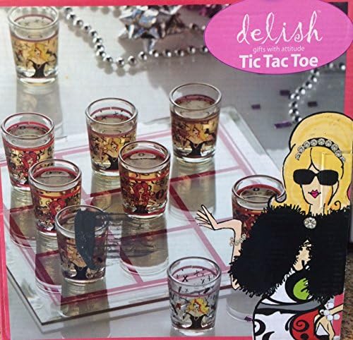 Working Girls Drinking Tic Tac Toe Shot Glass Game Set