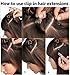 S-noilite Fashion 8 Piece Clip in Hair Extensions Long Full Head 18 Clips 24 inches Curly Black Purple