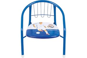 ARDITEX Silla Infantil Real Madrid, Silla Metal 35,5 x 30 x 33,5 cm Azul Blanca