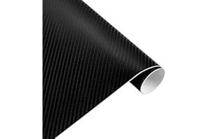 SKYMEX 4D BLACK Carbon Fibre Car Vinyl Wrap Sticker Sheet Film (2m x 1.52m) Car vinyl wrap
