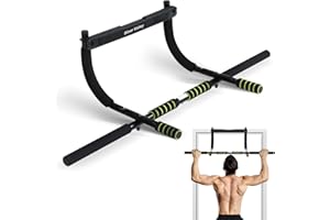 SILVER VALLEY Pull-Up Bar for Doorway, Professional Heavy Duty Upper Body Workout Indoor Chin Up Gym Bar, 3 Adjustable Levels to Fit Most Doors Thickness