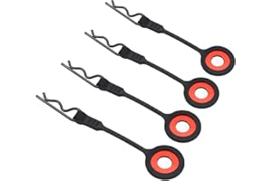 Dilwe RC Car Shell Body Clip, 4PCS RC Car Shell Body Fixed Clips Upgrade Teile Universal RC Karosserie Clips Pins für 1/10 Modellauto(Schwarz)