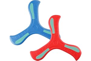 Tabanzhe Boomerang 2PCS Returning Boomerang for Kids Easy-To-Throw Boomerangs Sports Game Set for Adults Outdoor Flying Saucer Picnics Parks Beach Playing(Red+Blue)