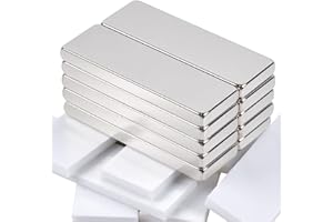 Aenienoe Magnesy neodymowe, bardzo mocne, prostokątne, 30 x 10 x 3 mm, duże, samoprzylepne, do tablicy magnetycznej, szafki kuchennej, rzemiosła, 10 sztuk