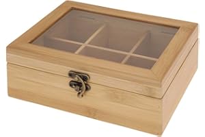 DIFUZED Pudełko na herbatę do przechowywania herbaty z bambusa