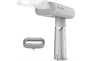 Muaket Dampfglätter Steamer Abnehmbarer, 1000W Reise-Dampfglätter 25g/min Dampf, Tragbares Dampfbürste Handdampfer für Kleidung mit 5-lagigem Keramikplatten-Design, Dampfbügeleisen 25s Aufheizen 150ML