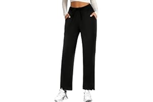 Leversic Pantaloni Tuta Donna Pantaloni Sportivi Donna Pantaloni Donna Cotone Pantaloni Tuta Larghi Donna Pantaloni Jogger Leggeri con Coulisse S-XXL