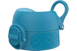 Ion8 Leak Proof Replacement OneTouch 2.0 Water Bottle Lid, Leak Proof, Easy to Open, Secure Lock, Dishwasher Safe, BPA Free, Hygienic Flip Cover, Carry Handle, Easy Clean, Small, Blue