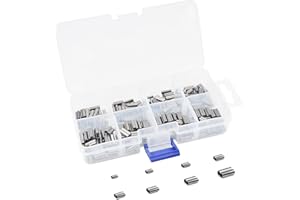 YOTO 240pcs Acciaio Inossidabile Tubo di Rame Doppio$Singolo Ovale Tubo di Filo di Pesca Durevole 1.2-2.6mm