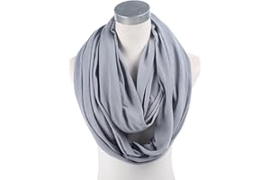 CVERY Nursing Scarf & Breastfeeding Cover - Stylish Multi-Use Infinity Shawl - Stretchy Covers for Baby Carrier, Car Seat, Stroller, Canopy, and Shopping Cart (90 * 80cm,Light Grey)