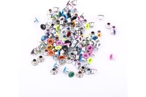 GLOGLOW 500 Pcs Couleurs Mixtes 3mm Rond Forme Oeillets, Carte de Scrapbooking Faire Cuir Artisanat Chaussures Vêtements Oeillets en Métal Bricolage