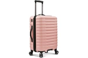 U.S. Traveler Boren wytrzymała walizka podróżna z poliwęglanu z 8 kołami obrotowymi, aluminiowy uchwyt, różowy, Checked-Large 30-Inch, Boren poliwęglanowa twarda walizka podróżna z 8 kołami