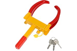 Jopassy Sabot de roue antivol universel réglable pour voitures, caravanes, remorques, protection PVC, antivol