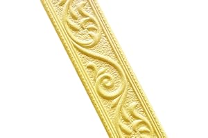 bolukets Frise Murale Adhesive Bordure De Papier Peint 3D Autocollante Étanche Sticker Ligne De Garniture Murale De La Décoration Frontière pour Cuisine Salle De Bains Chambre (or，230x4.8cm)