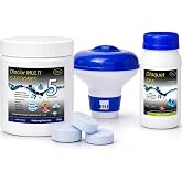 DIACLOR Multi 5 Actions 500 GR (Tablets 20 GR) Without Copper + Anti-algae Diaquat Spa 500 ml + Dispenser