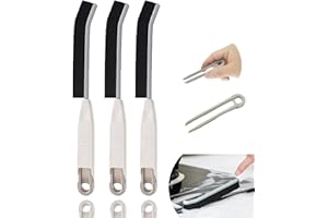 Laphontab Juego de cepillos de limpieza de esquinas, 3 cepillos de cerdas duras con función de suspensión y clip, cepillo de limpieza para azulejos, baño y cocina, cepillo para juntas para grietas
