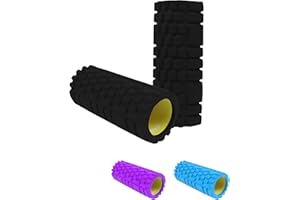 Calma Dragon Foam Roller, Rodillo Masaje Muscular, Rulo para Pilates, Yoga, Masajes de Espalda, Masajeador Miofascial, Mejora la Circulación sanguínea Fitness (34cm x 14cm diámetro) (Negro)