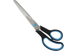 Westcott E-30293 00 Ciseaux Easy Grip inoxydables incurvés 23,5 cm Bleu/Noir