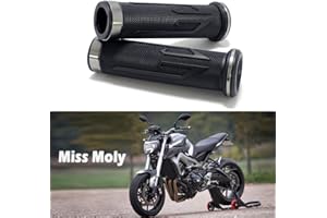 MISS MOLY 7/8" Puño de Motocicleta Manillar, Moto Manillar Aluminio para CBR Shadow Ninja GSXR YZF (Titanio)