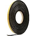 Neoprene Rubber Black Self-adhesive Sponge Strip 10mm wide x 5mm thick x 10m long