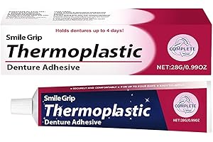 CLAWREX Haftcreme für Zahnprothesen, Zahnprothesen-Haftmittel, Thermoplastischer Zahnprothesenkleber, Sicherer Thermoplastischer Prothesenkleber, Lang Haltender Zahnkleber, Angenehmer, Wiederverwendbar