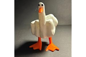 HIAME Divertente statua del dito medio dell'anatra – Scultura "Duck You" in resina giocosa, articolo decorativo per casa o ufficio, regalo novità