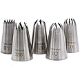 Tumtanm 5 Pack Extra Large Piping Nozzles, 9FT 1B 1C 1E 356# Seamless Stainless Steel Piping Icing Tips for Cupcake