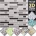 Produktbild 1 Stück 28,6 x 25,3 cm verschiedene Grautöne Fliesenaufkleber Design 5 I 3D Mosaik Fliesenfolie Küche Bad Aufkleber Grandora W5423