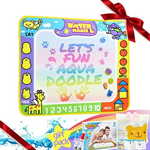 Water Doodle Mat LAUNGDA Aqua Doodles Color Drawing Toy Tablet Birthday Easter Gift for Boy Girl Kid Toddler