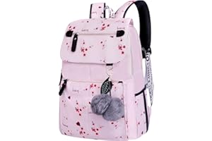 ODOKEI Sac a Dos Scolaire College Lycee Fille Ados Cartable Sac a Dos Ecole Daypack USB Port de Charge Sacs Scolaires Grand Sac à Dos Femme Ville Voyage Loisir Collégienne