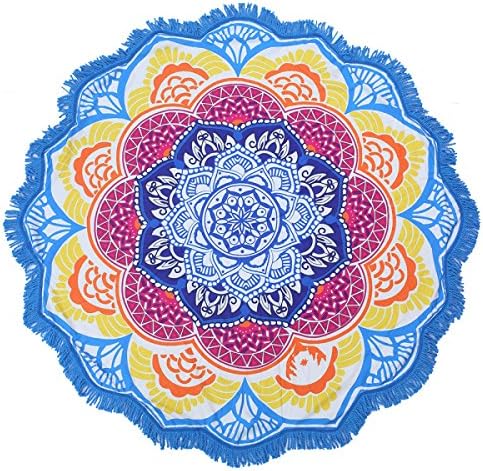 LAILAIGE Round Bath Towel Yoga Mat Beach Towel Blanket Shawl 150 * 150CM,2-150*150CM