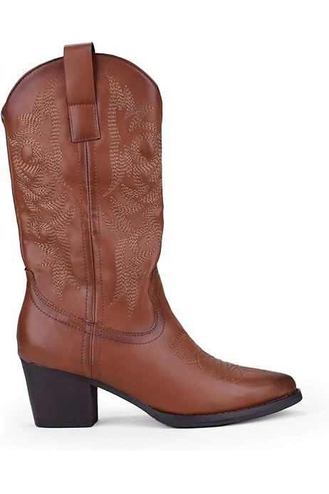 Amazon Botas Altas Con Tacon Cuadrado Botas De Plata De Estilo - Main Image