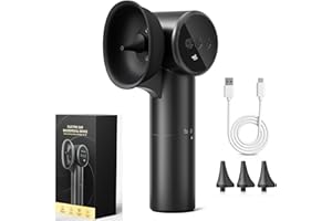 WildFun 2-IN-1 Kit de nettoyage des oreilles, Kit d'élimination de cérumen électrique avec 5 Modes de nettoyage et 1 Mode de soufflage modes, Elimination du Cérumen Rechargeable, IPX7 étanche (black)