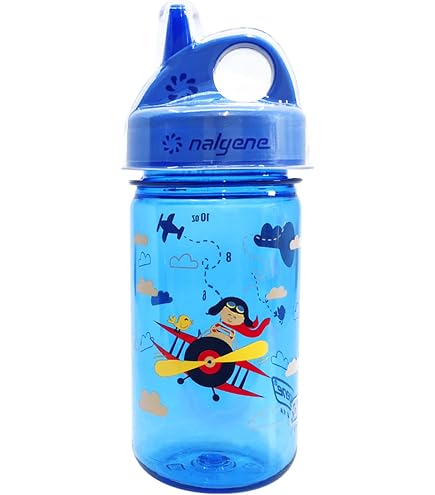Nalgene Everyday OTF Kids Trinkflasche – 0,375 L, Blau, Mit Einhand-Verschluss, BPA-frei