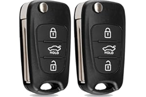 LINGXIYA Hyundai Autoschlüssel Gehäuse Schlüssel,Schlüsselgehäuse Ersatz kompatibel für Hyundai i20, i30, i35, iX20, iX35 Kia Ceed Soul Sportage Venga,Autoschlüssel Zubehör(2 Stück)