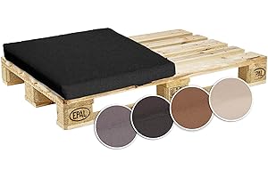 ‎BEO Beo Palettenkissen 60x80 - Wasserabweisendes Sitzkissen für Palettenmöbel | Made in EU Palettenkissen Outdoor UV-beständig in Anthrazit | Europaletten Polster Waschbar | Paletten Sitzkissen Glatt