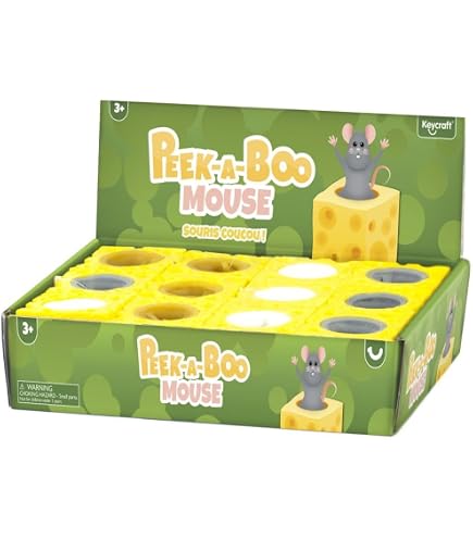 Keycraft Peek A Boo Mouse in Cheese puristeltava juusto