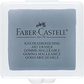 Faber-Castell Kneadable Art Eraser Gray, ergonomically shaped quality eraser for soft corrections, stain and PVC free