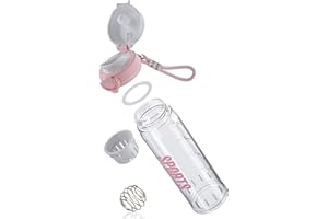 PZMLOASN Protein Shaker,shaker für eiweiß- & sportgetränke- für super cremige Fitness Eiweiß Shaker,shaker proteinshake 560ml - Langlebiger, Auslaufsicherer, gym shaker BPA-frei (Rosa, 560ML)