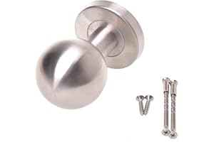 Aqbau Bouton de porte boule sur rosace ronde en acier inoxydable