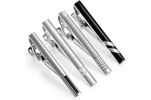 UJOY Mens Tie Clip/Pin, Tie Clip Bar Set, Copper Metal Gold Tie Clip/Pin for Men with Gift Box