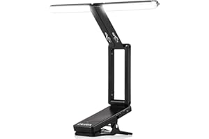 CAHAYA Rechargeable LED Music Stand Clip-on Light Music Stand with Clamp 10 LEDs Bright Foldable Cordless Portable Light 2 Modes 6 Hours Duration, CY0240