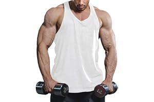 Lehmanlin Herren Sport Stringer Tank top,Bodybuilding Workout Tank Tops für das Fitnessstudio,Tägliches Training lässige T-Shirts Quick Dry