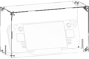 GEEKRIA Acrylic Dust Cover Transparent Dust Guard Compatible with Steam Deck Charging Dock, Anti Scratch Waterproof Protective Clear Acrylic Cover Display Box