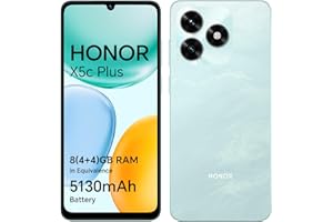Honor X5c Plus 4G Smartphone, 4Go 256Go, Dual SIM, 5130mAh Batterie, 50Mpx Ultra-Net AI Caméra, Écran 6,7" 90Hz, MicroSD 1 to à Extensible, Android 15 Telephone Portable, Cyan