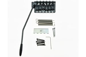KAISH Negro Vintage ST Strat Guitarra Trem Tremolo Bridge Tamaño Completo Bloque Bent Sillines