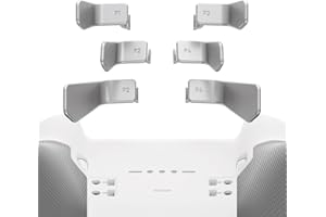 eXtremeRate Swift Paddles Metallo per Xbox Elite Series 2 Controller,6 Palette Levette Posteriori Tasti Pulsanti Intercambiabile per Xbox Elite V1/Series 2 Core Joystick-Argento