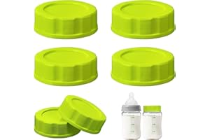 SHINHERYEE Babyflaschen Deckel für MAM Flaschen 6-18 Monate, Reiseflaschenverschlüsse mit MAM Flaschen, Reisekappen für Flaschen 0-6 Monate, Babyflaschen & Zubehör (6, Grün)