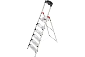 Hailo 8040-601 XXL 150 kg Capacity Aluminium Deluxe Comfort Steps (6 Steps)